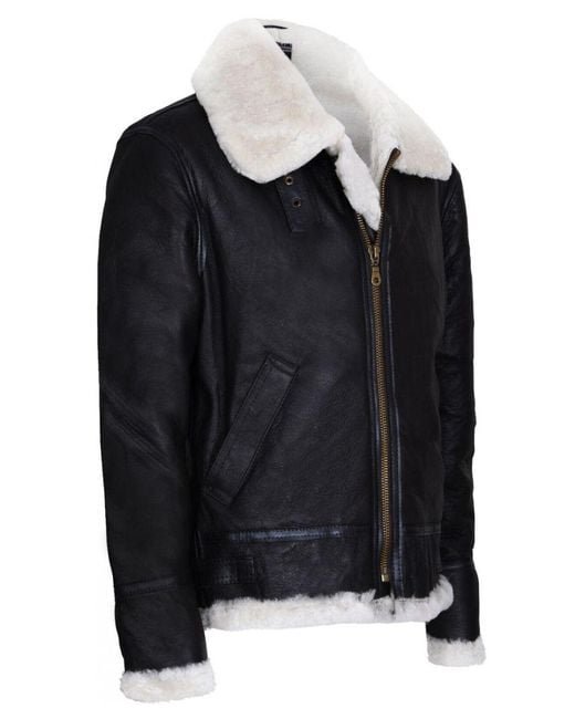 Black Sheepskin Flying Jacket