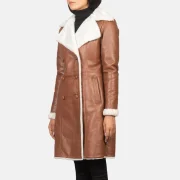 Brown Shearling Coat Women's