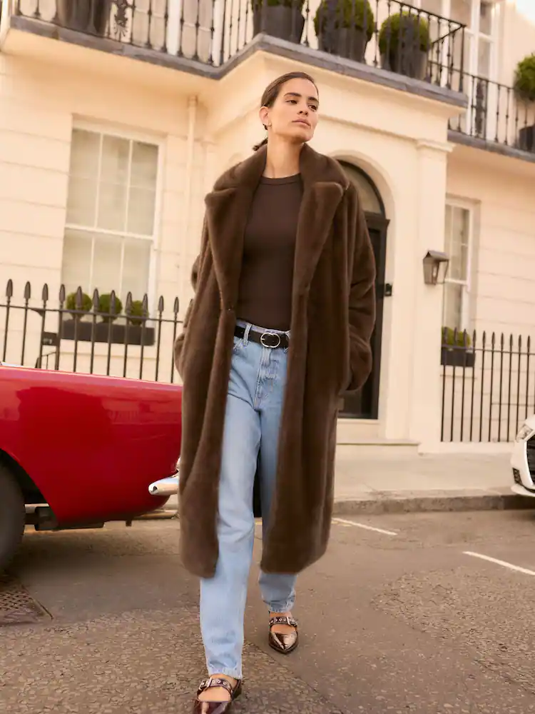 Chocolate Brown Sheepskin Coat