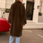 Chocolate Brown Sheepskin Coat
