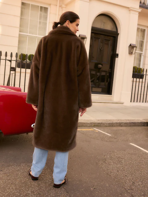 Chocolate Brown Sheepskin Coat