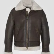 Classic B-3 Sheepskin Leather Bomber Jacket