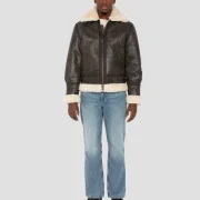 Classic B-3 Sheepskin Leather Bomber Jacket