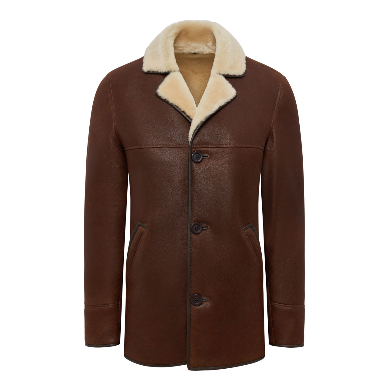 Dark Brown Sheepskin Coat