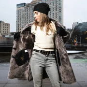 Dark Sheepskin Coat