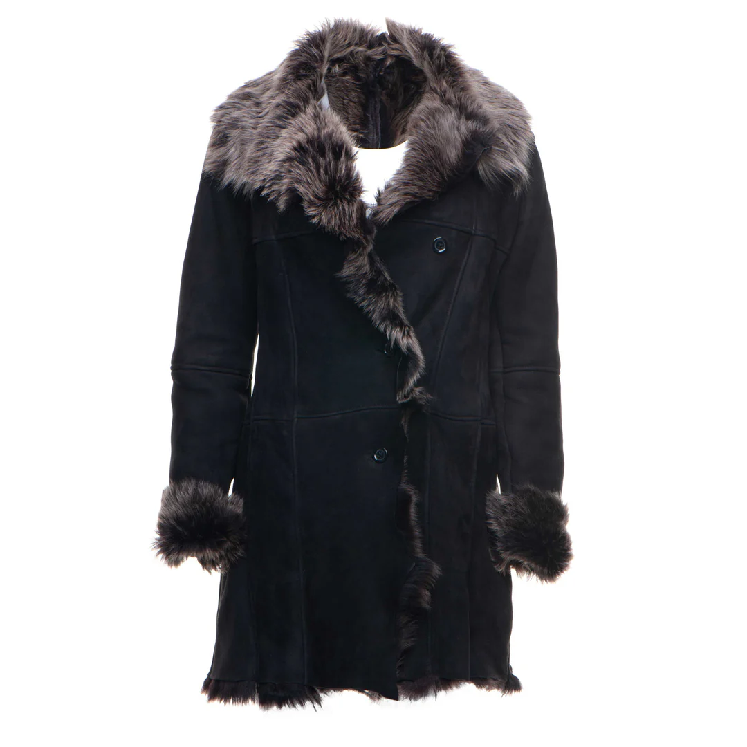 Dark Sheepskin Coat