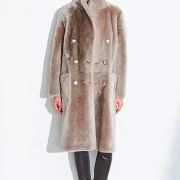 Double Breasted Sheepskin Coat