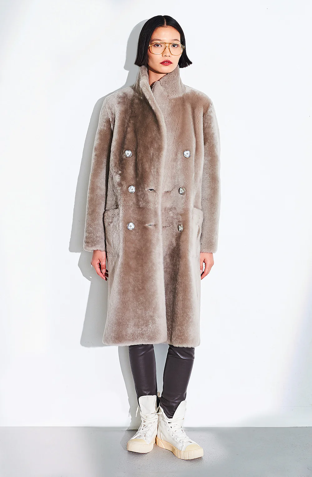 Double Breasted Sheepskin Coat