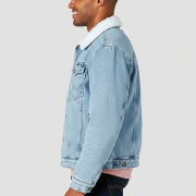 blue jean jacket with sheepskin lining