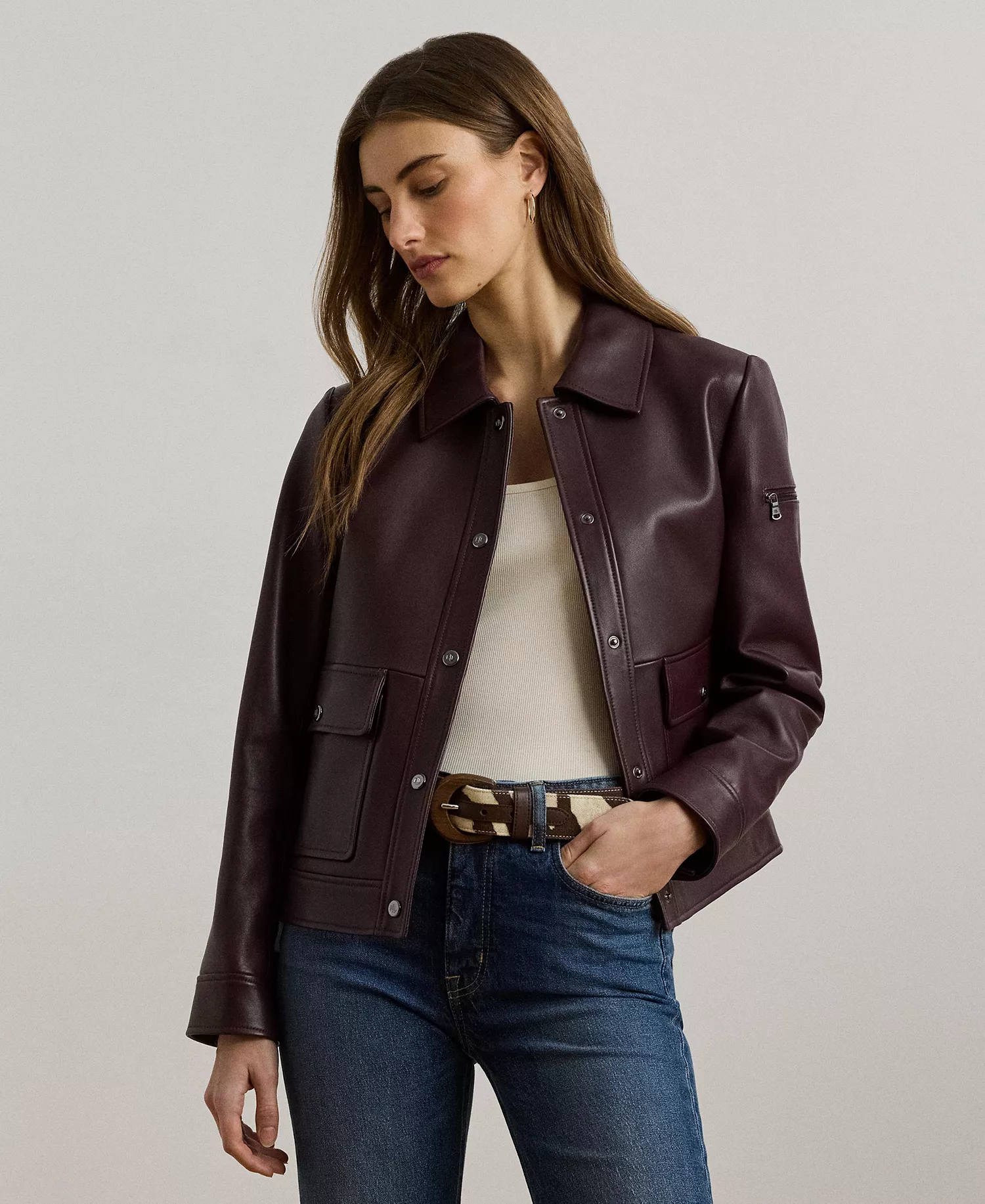 Leather Wool Jacket