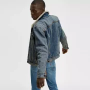 Levis Sheepskin Denim Jacket Mens