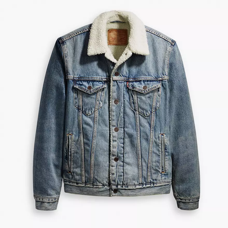 Levis Sheepskin Denim Jacket Mens