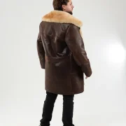 Long Mens Shearling Coat