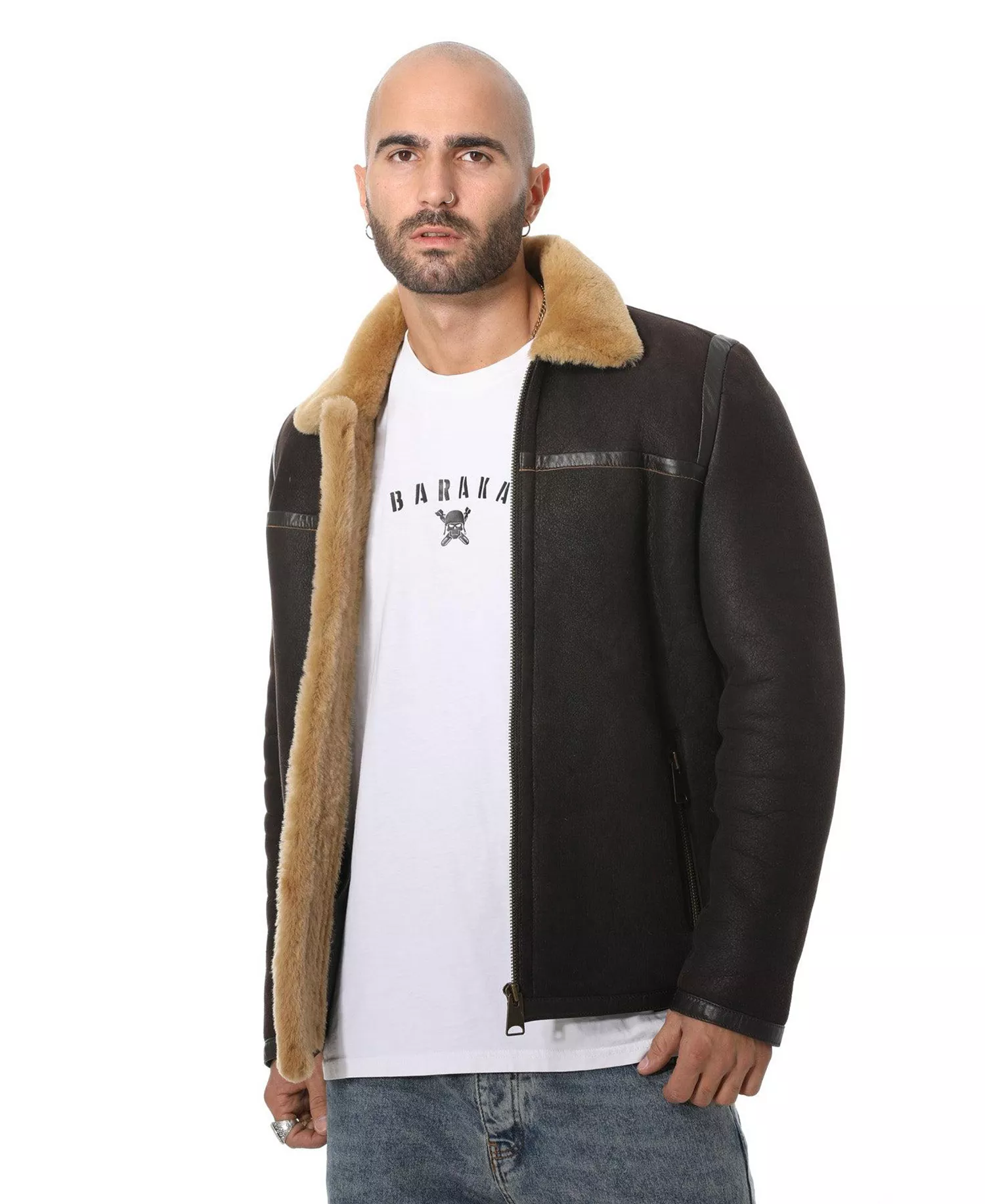 Mens Sheep Leather Jacket