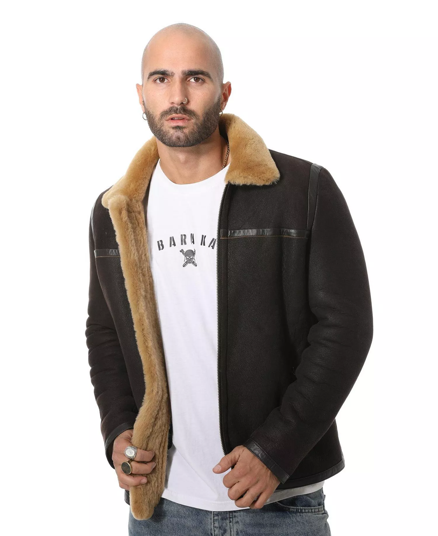 Mens Sheep Leather Jacket
