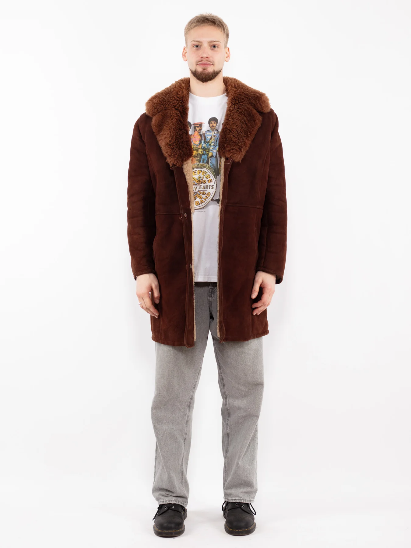 Mens Sheepskin Parka Coat