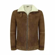 men's suede jacket with sheepskin