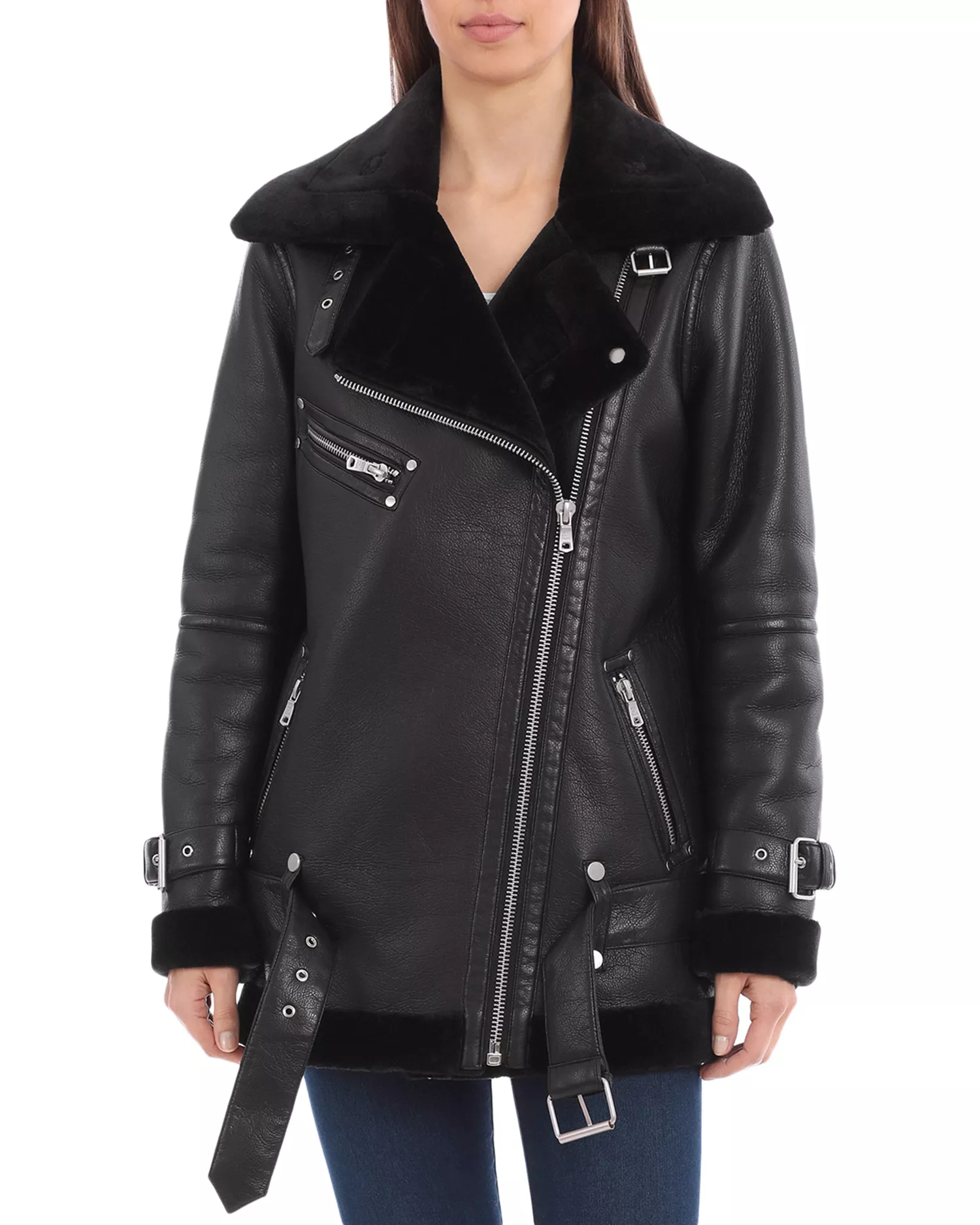 Shearling Biker Jacket