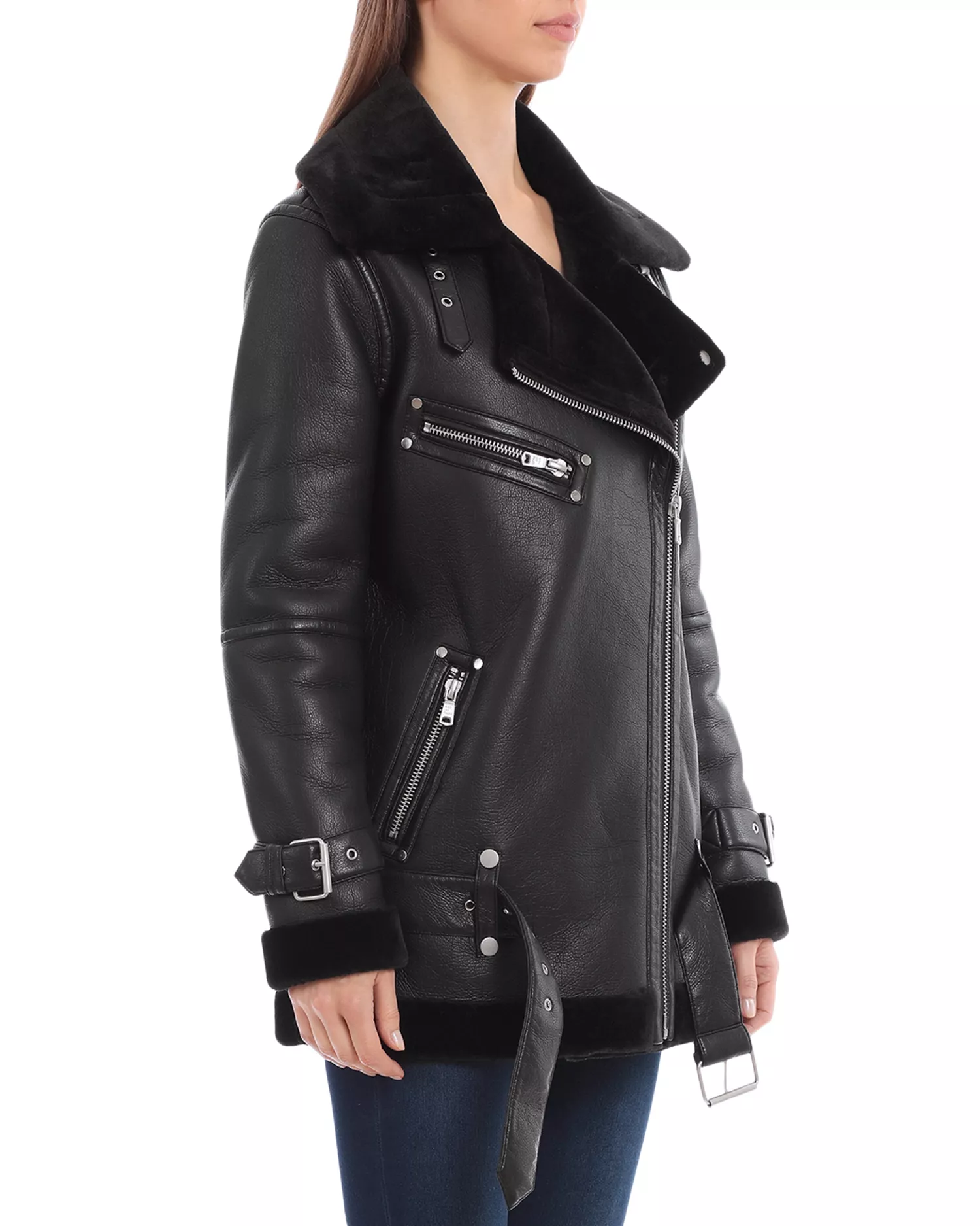 Shearling Biker Jacket
