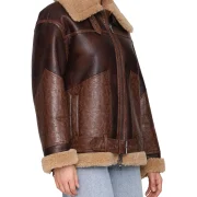 Shearling Jacket Women Brown