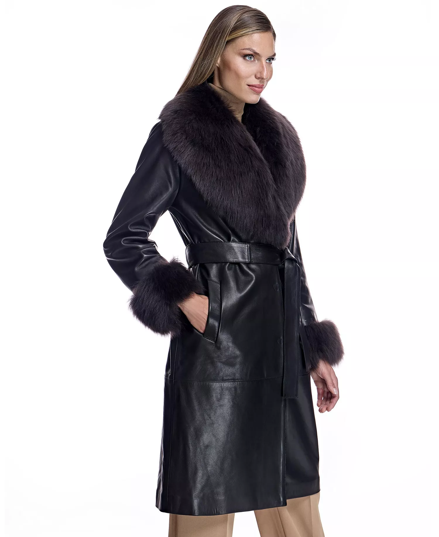 Shearling Leather Coat