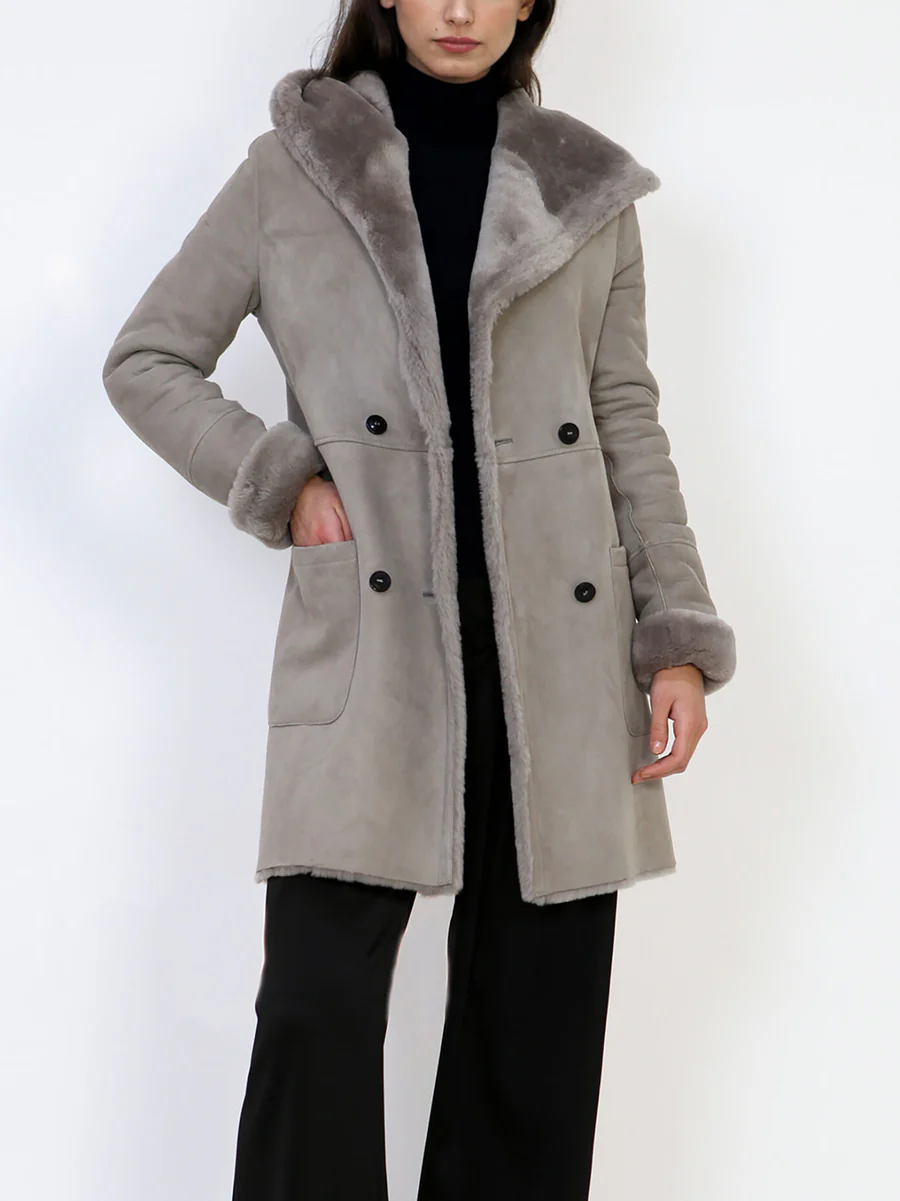Sheepskin Fur Coat Womens