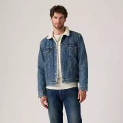 Sheepskin Lined Denim Jacket