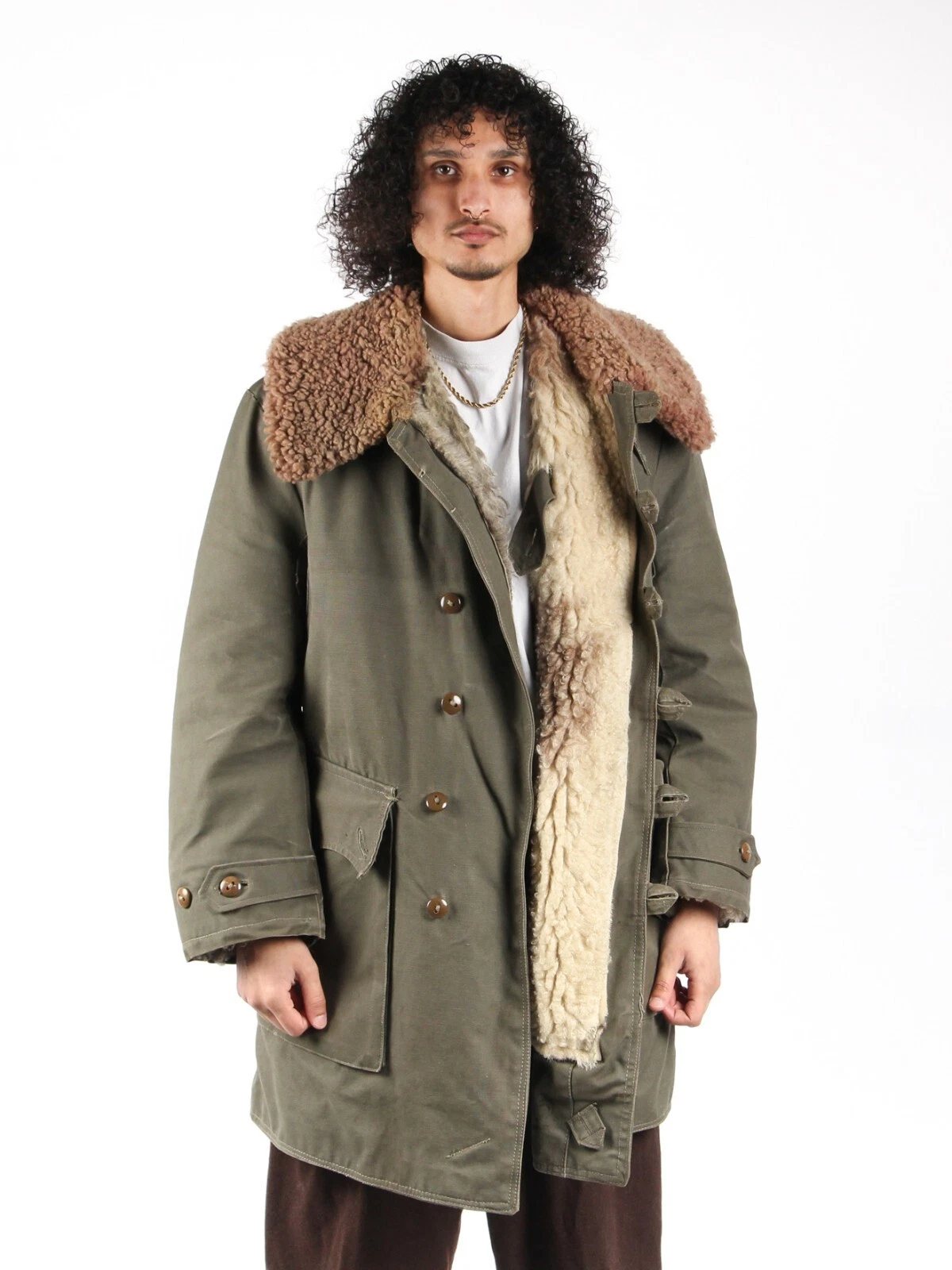 Swedish Sheepskin Army Coat