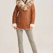 Tan Faux Sheepskin Coat