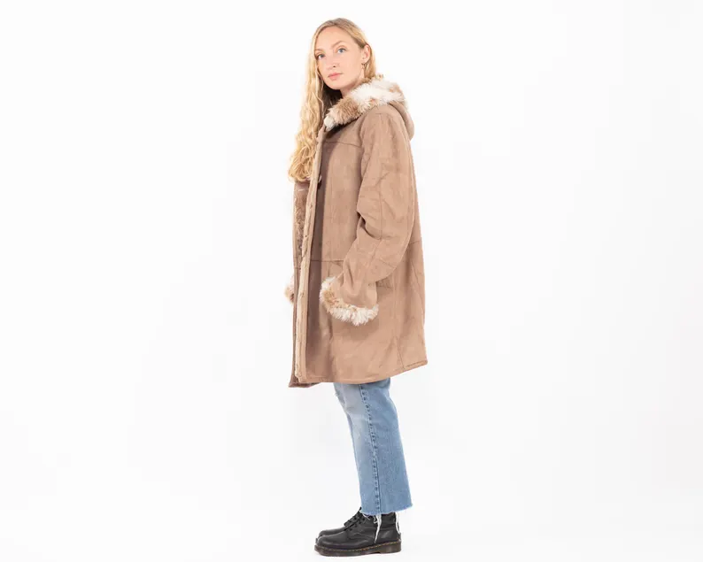 Womens Faux Sheepskin Coat