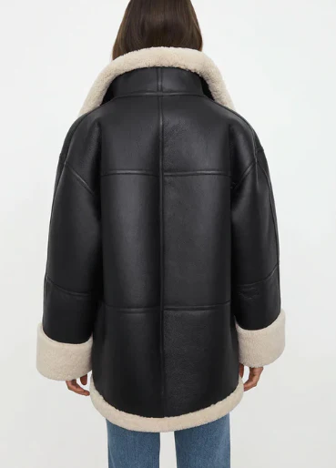Womens Sheepskin Biker Jacket