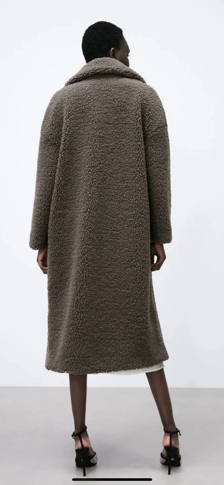 Zara Grey Sheepskin Coat