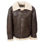 aviator bomber jacket b3 real shearling sheepskin leather