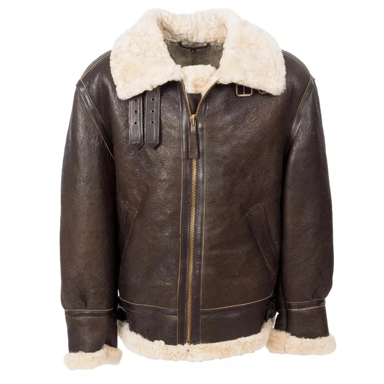 Aviator Bomber Jacket B3 Real Shearling Sheepskin Leather