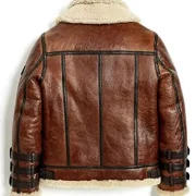aviator jacket with sheepskin collar