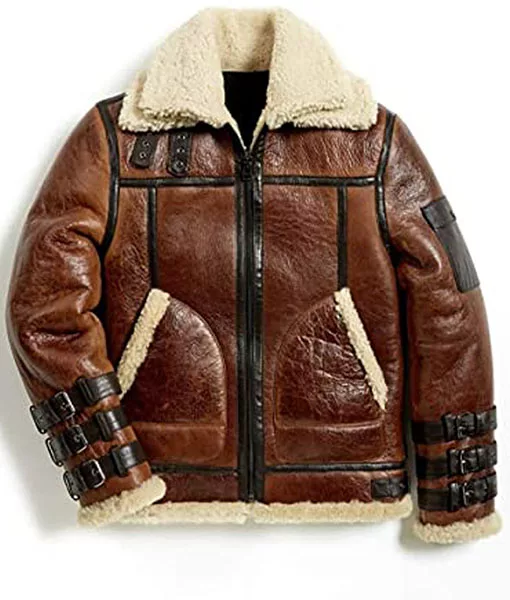 Aviator Jacket with Sheepskin Collar