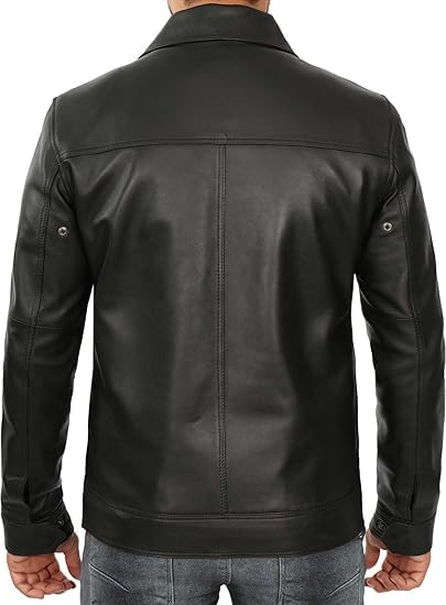 Black Sheepskin Leather Jacket