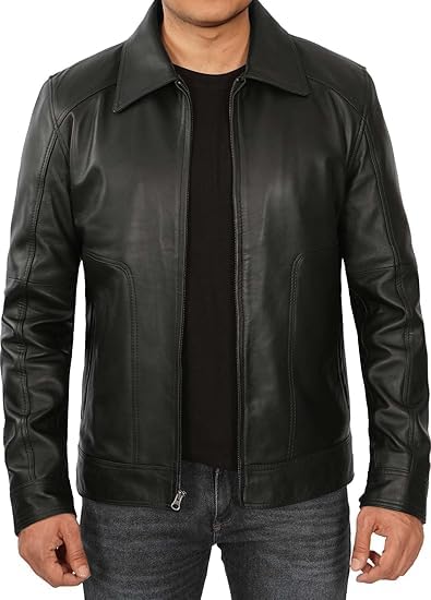 Black Sheepskin Leather Jacket
