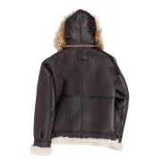 Bomber B-3 Sheepskin Jacket Hooded Whiskey