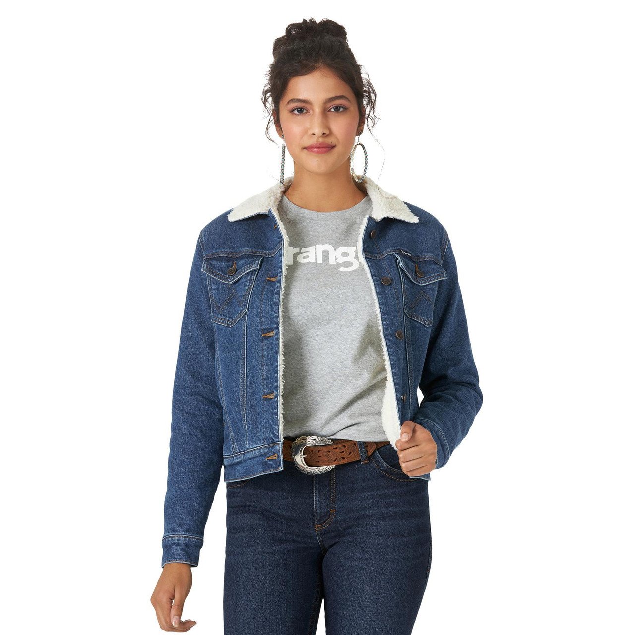 Denim Sheepskin Lined Jacket