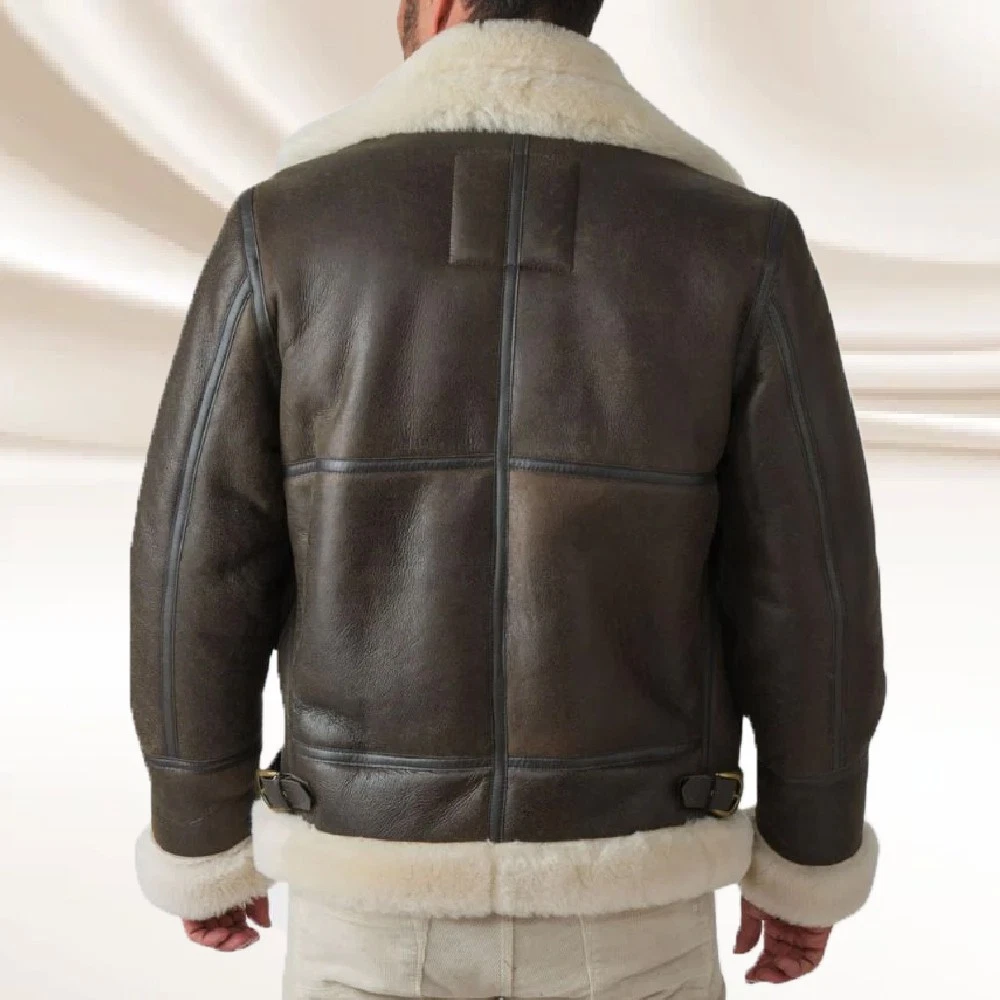Faux Leather Sheepskin Jacket