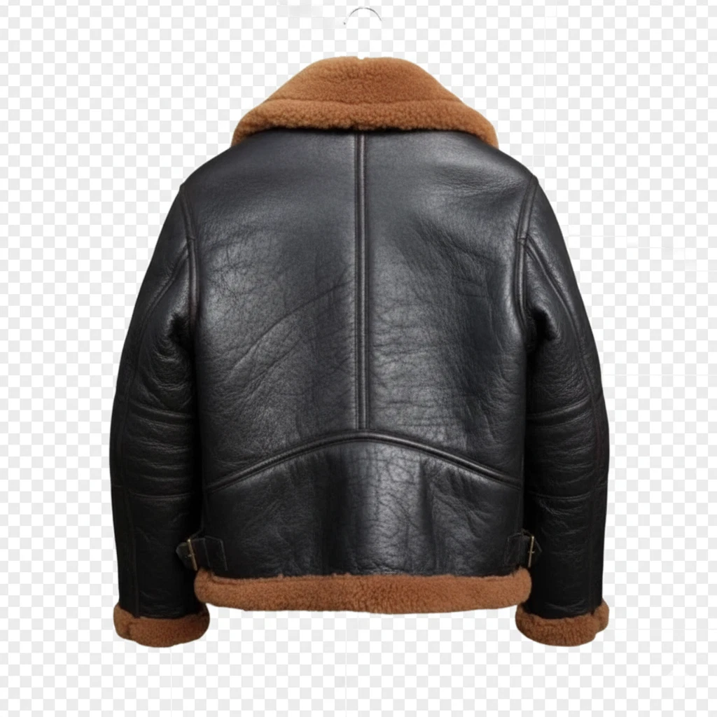Faux Sheepskin Flying Jacket