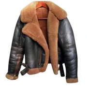 faux sheepskin flying jacket