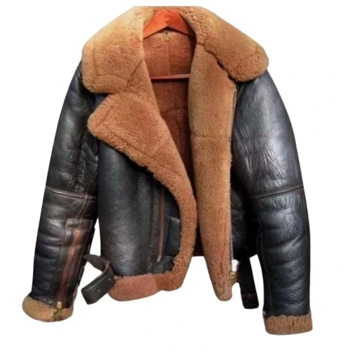 Faux Sheepskin Flying Jacket