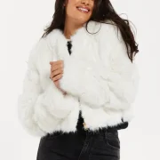 h&m faux sheepskin jacket