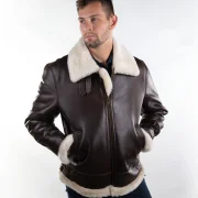 jacket with sheepskin collar