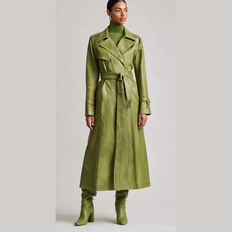 karen millen green sheepskin coat
