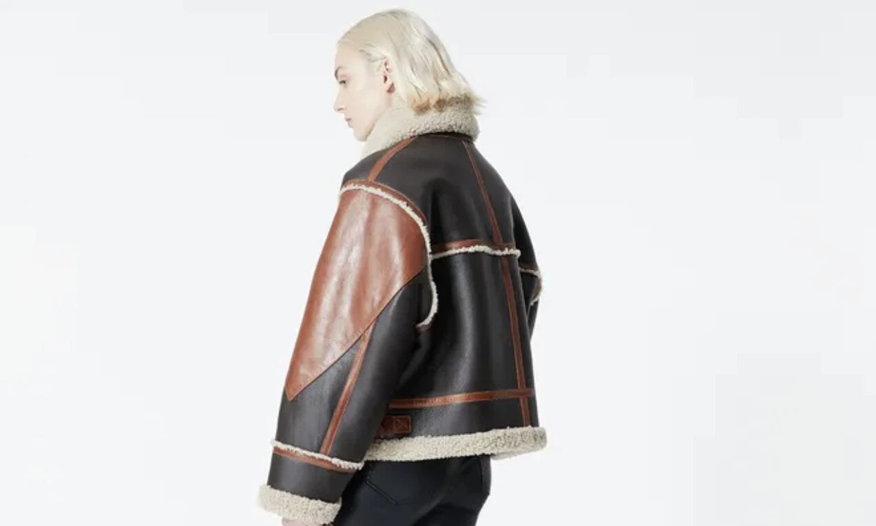 kooples sheepskin jacket