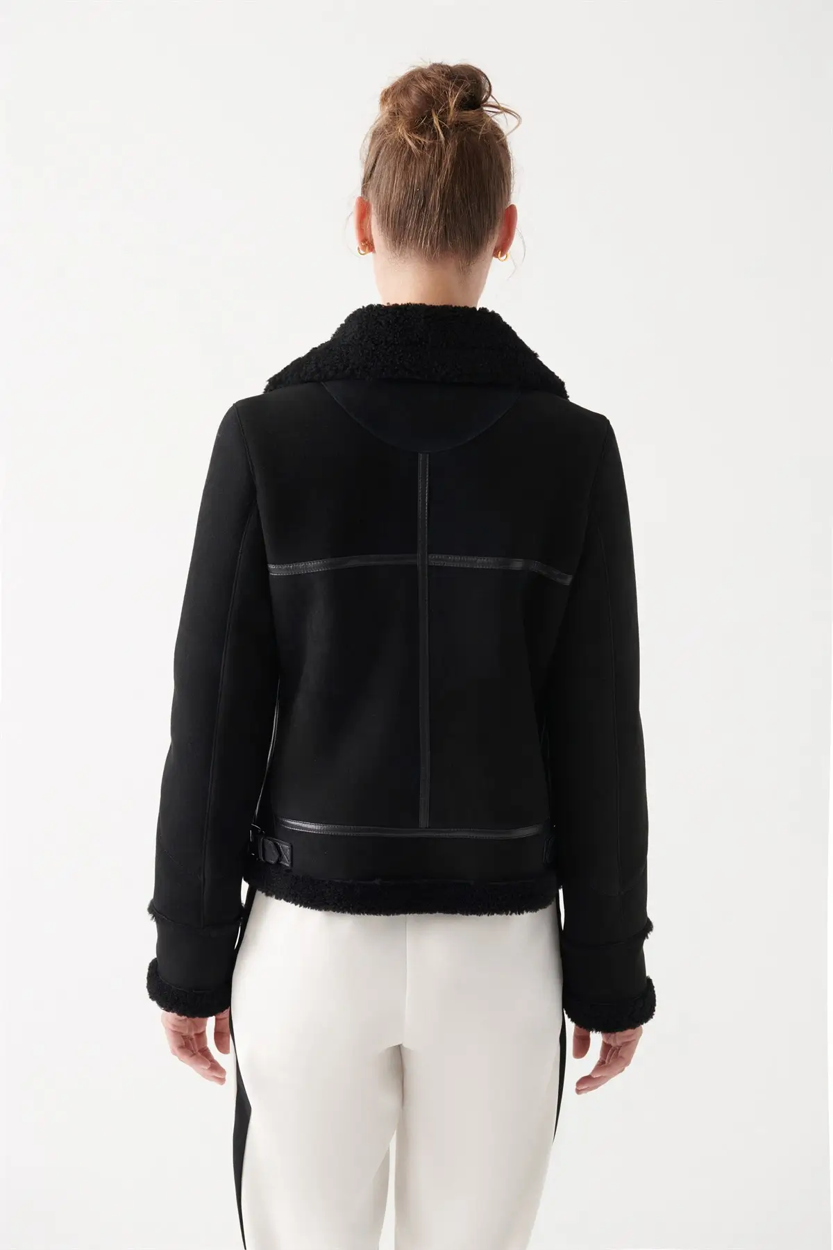 Ladies Black Sheepskin Jacket