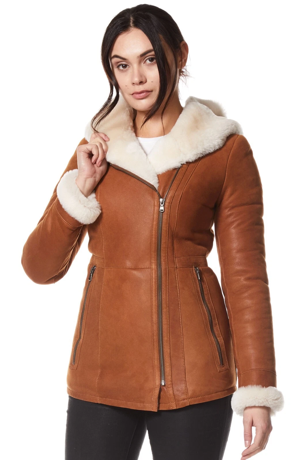 ladies classic sheepskin jacket